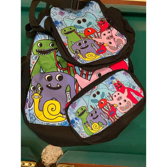 Full-size Monsters Inc set of 3: bookbag, insulated lunchbox and pencil case NIB - Picture 7 of 7